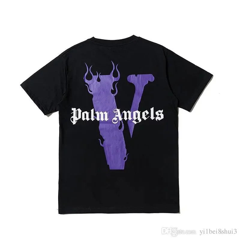 Vlone Purple Snake Logo Short Sleeve T‑Shirt