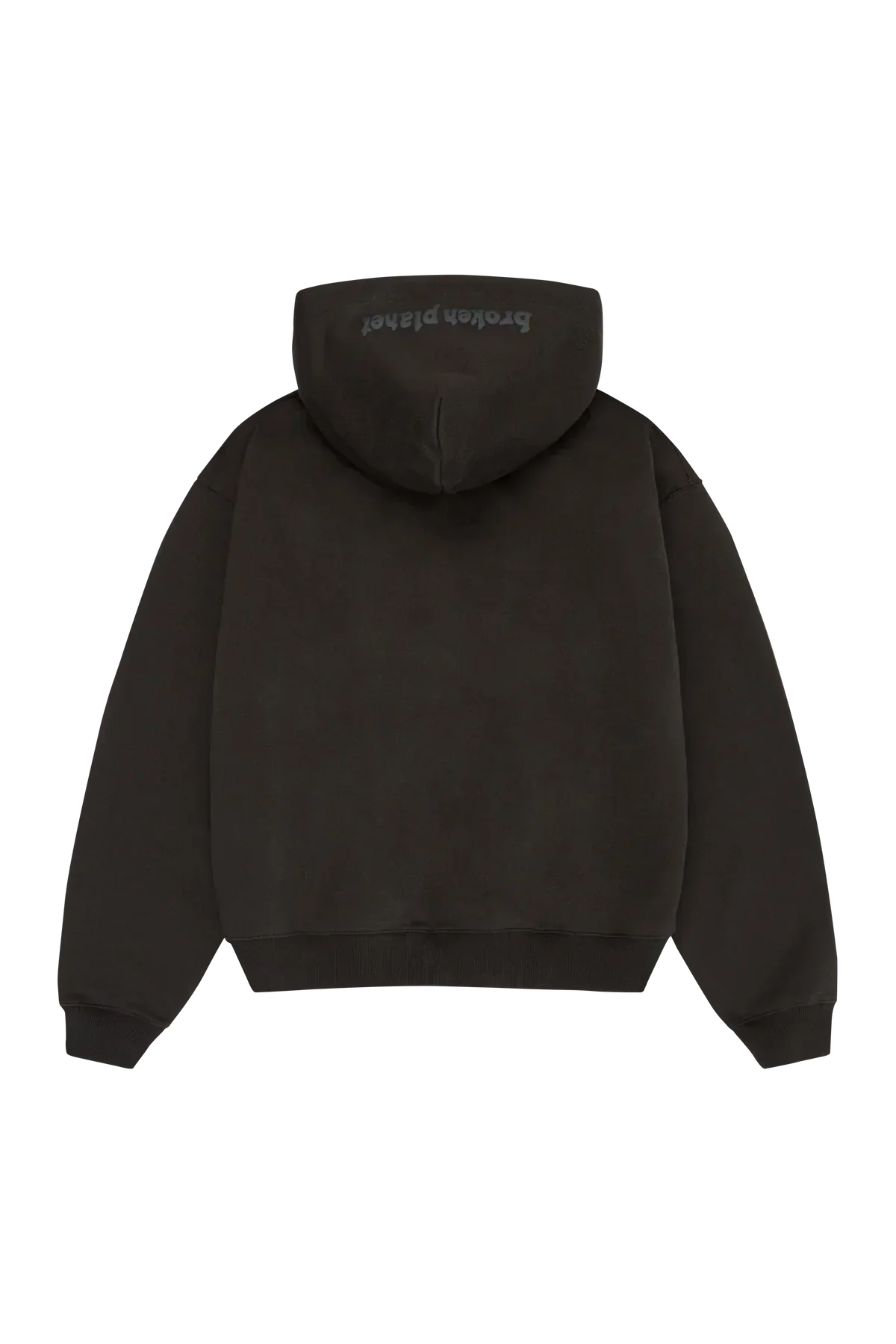 Broken Planet Market Soot Black Zip Up Hoodie