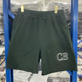 Cole Buxton Dark Green Outline CB Logo Shorts