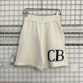 Cole Buxton Off-White Side Italic CB Logo Shorts