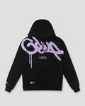 Geedup Black Purple Graffiti Logo Hoodie