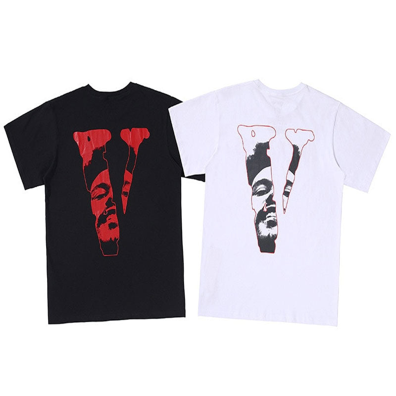 Vlone After Hours Big V Portrait Graphic Short Sleeve T‑Shirt