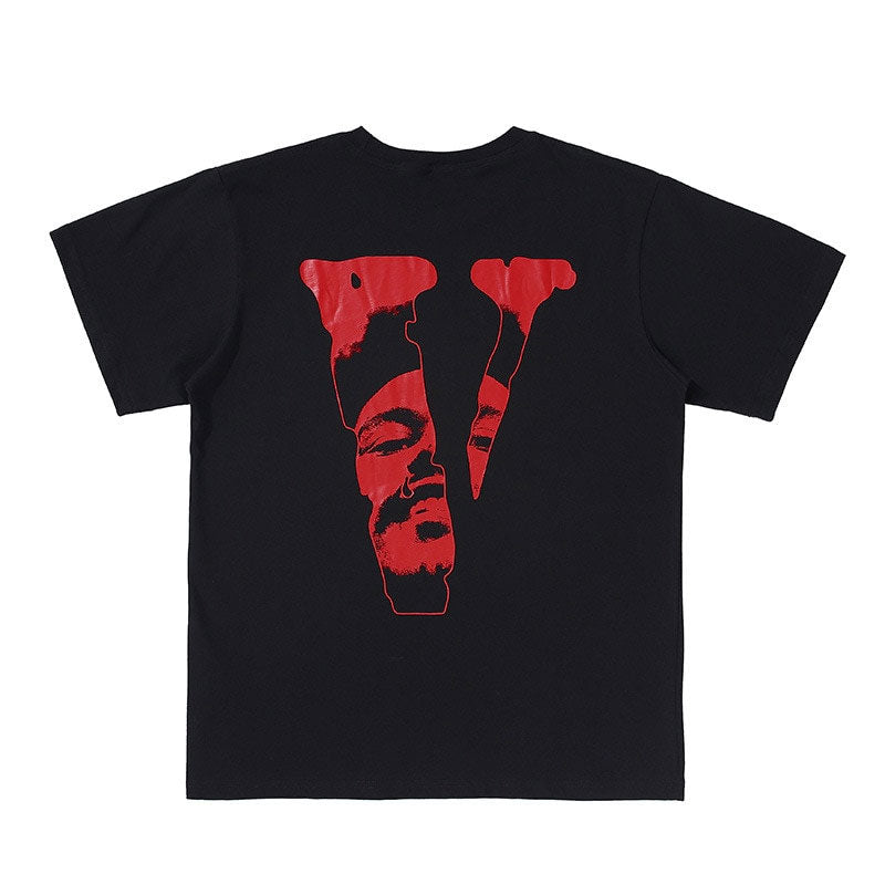 Vlone After Hours Big V Portrait Graphic Short Sleeve T‑Shirt