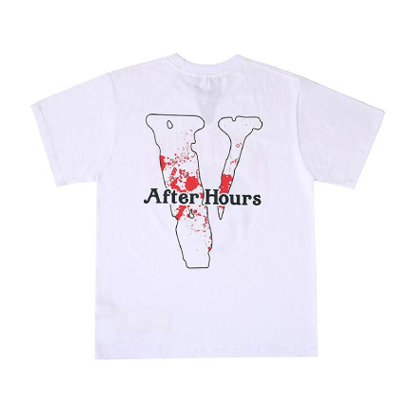 Vlone After Hours The Weeknd Portrait Heather Grey Short Sleeve T‑Shirt