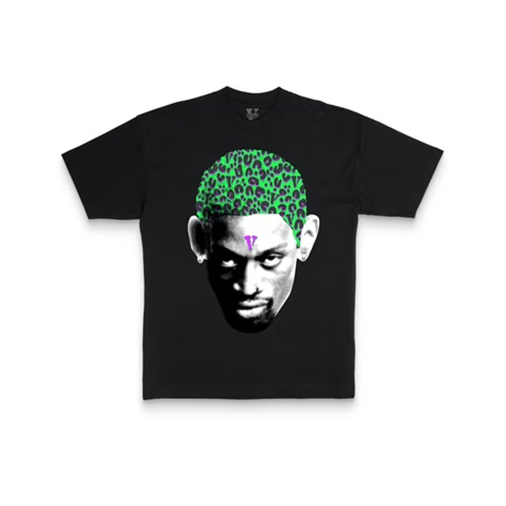 Vlone Rodman Cheetah Black Short‑Sleeve T‑Shirt