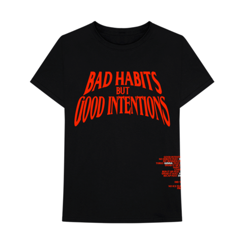 Vlone Bad Habits But Good Intentions Graphic Short Sleeve T‑Shirt