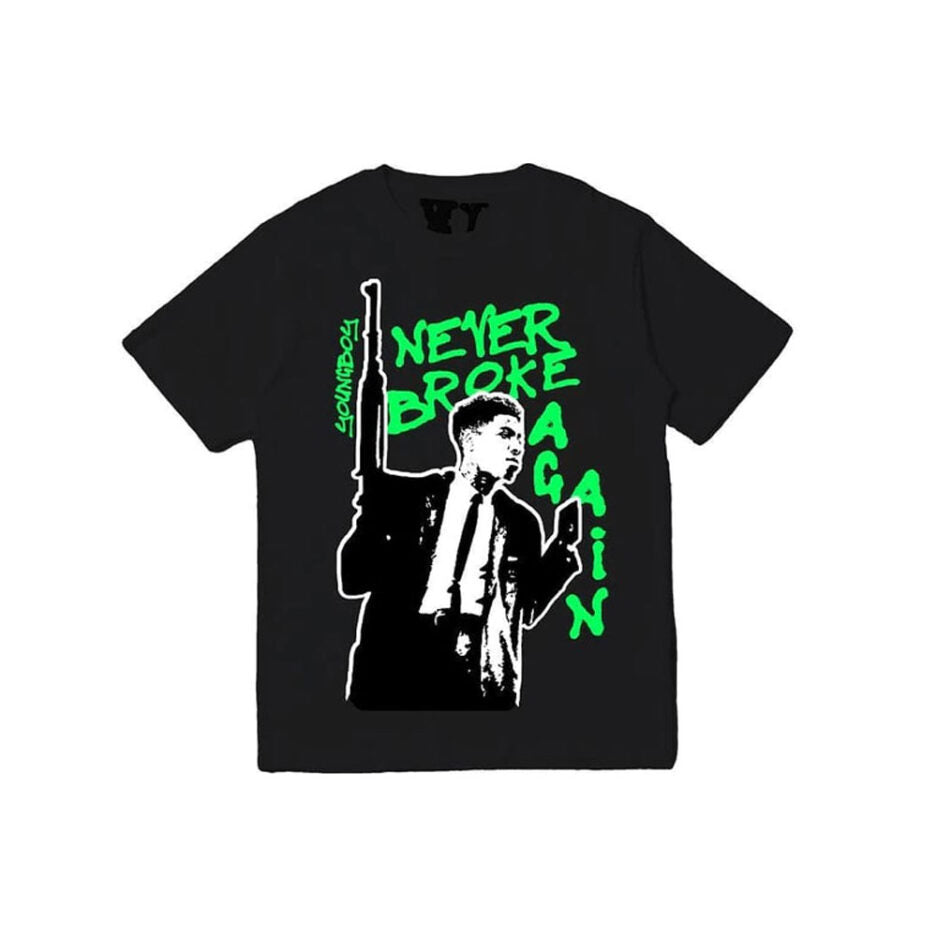 Vlone Never Broke Again Portrait Graphic Short Sleeve T‑Shirt